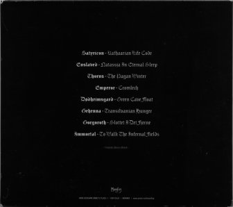back of digipak